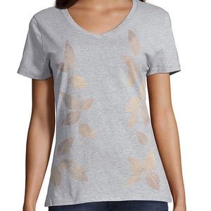 Women's Hanes® Short Sleeve V-Neck Graphic Tee